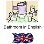 learn bathroom words english android application logo